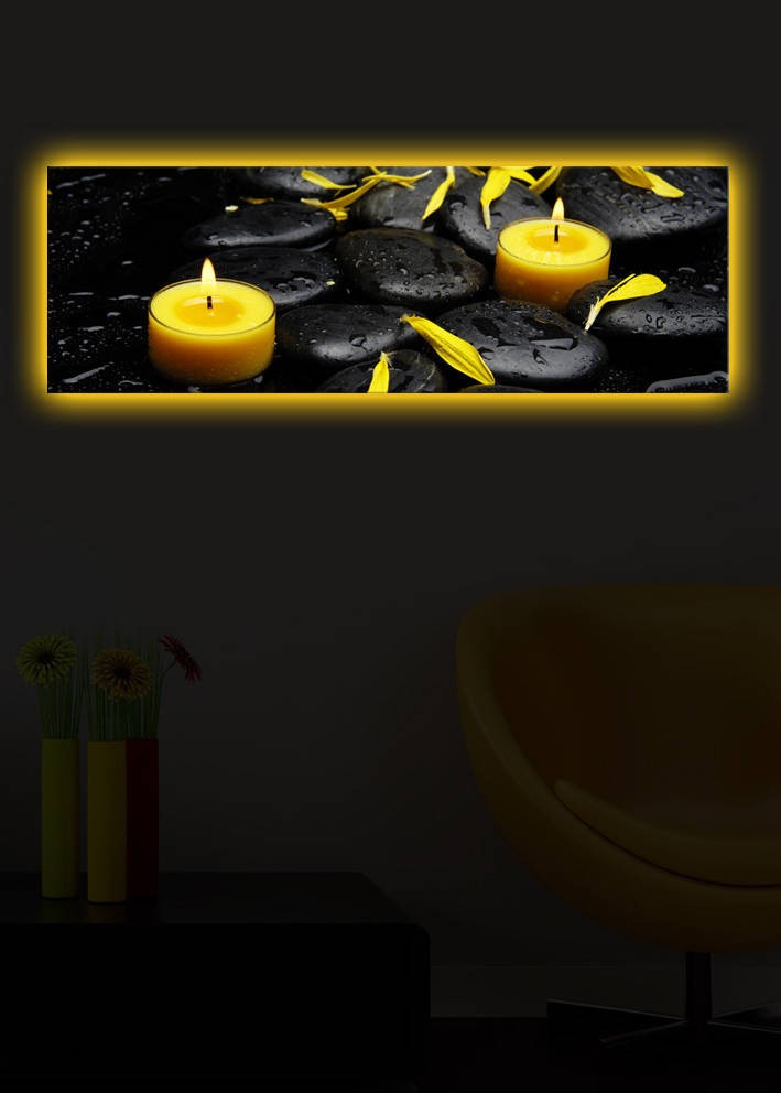 Слика „Волити" на платно со LED осветлување 30x90 см