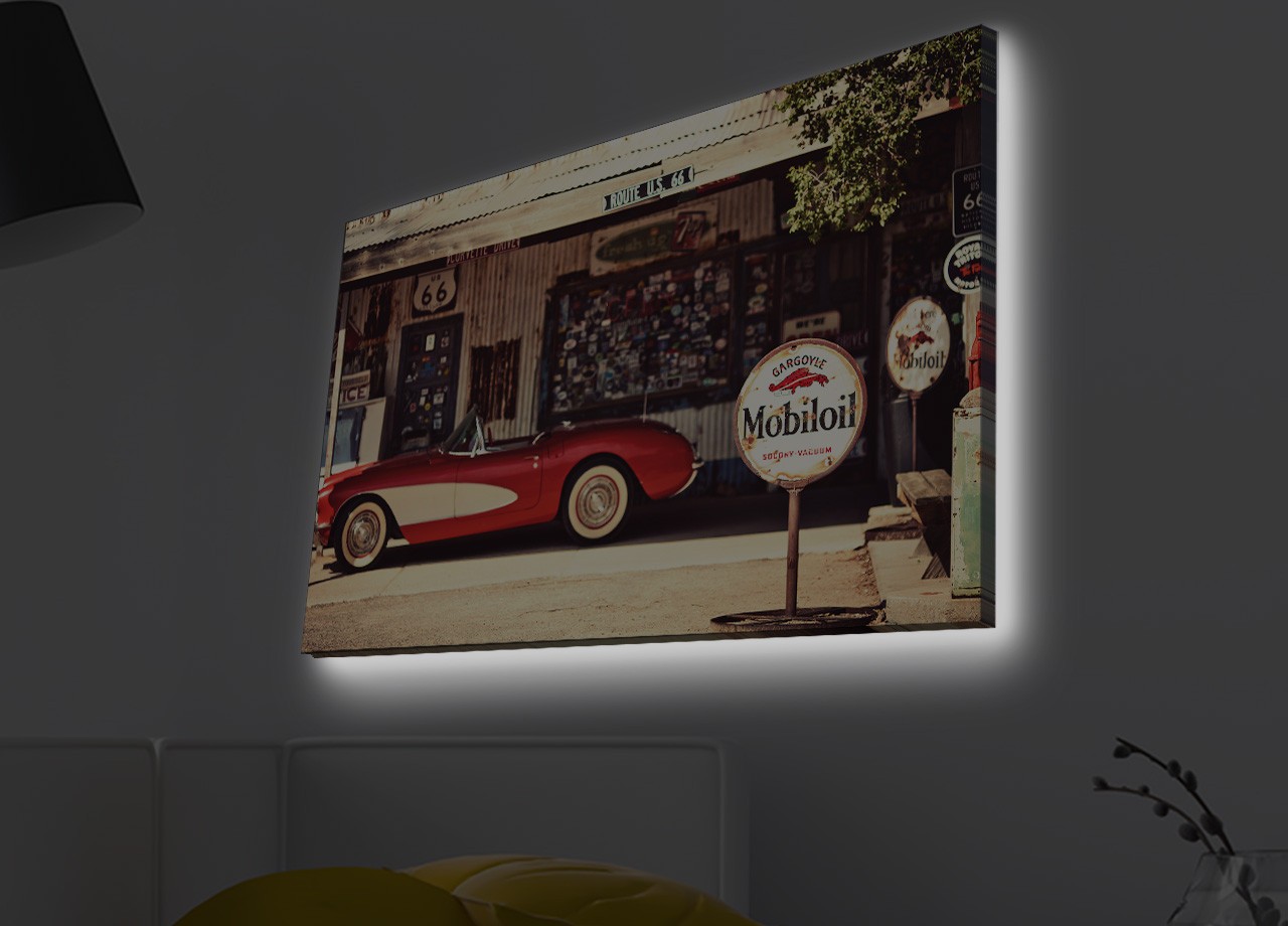 Слика „Волити" на платно со LED осветлување 45x70 см