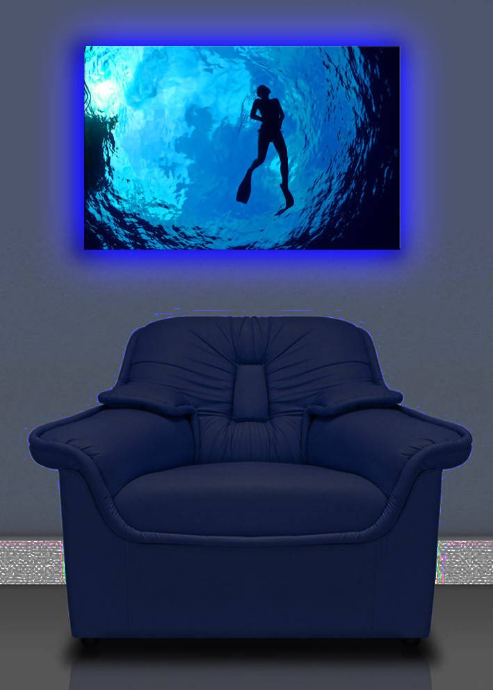 Слика „Волити" на платно со LED осветлување 45x70 см