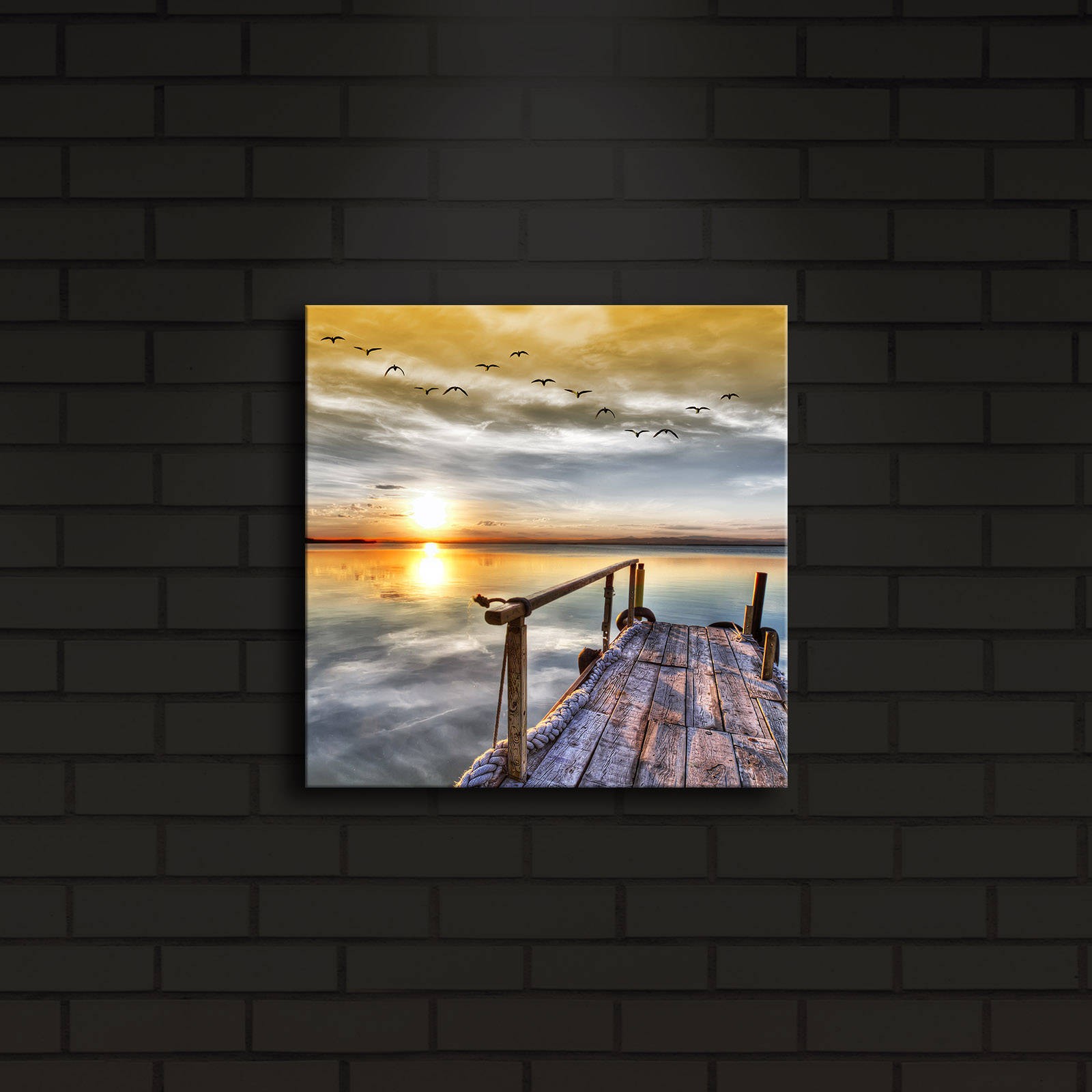 Слика „Волити" на платно со LED осветлување 28x28 см