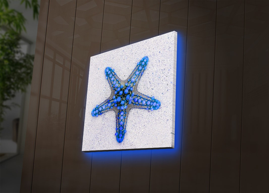 Слика „Волити" на платно со LED осветлување 28x28 см