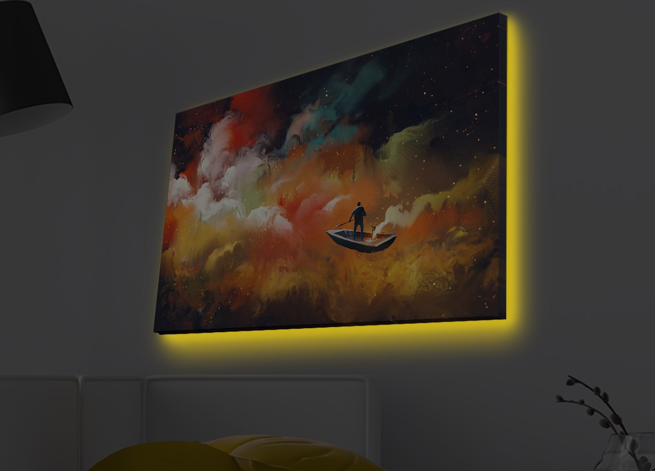 Слика „Волити" на платно со LED осветлување 45x70 см