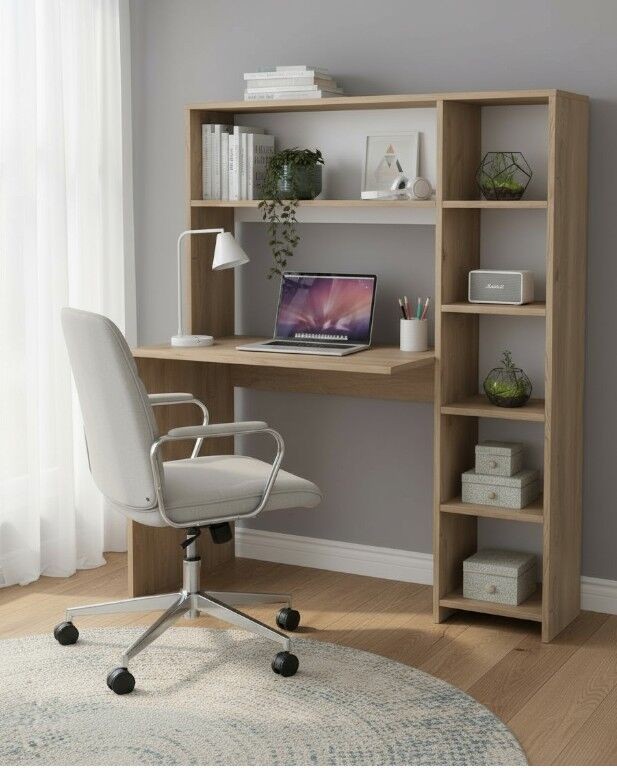 Sitonia Биро Солеа атлантик со полици - 113 × 40+20 × 141 см