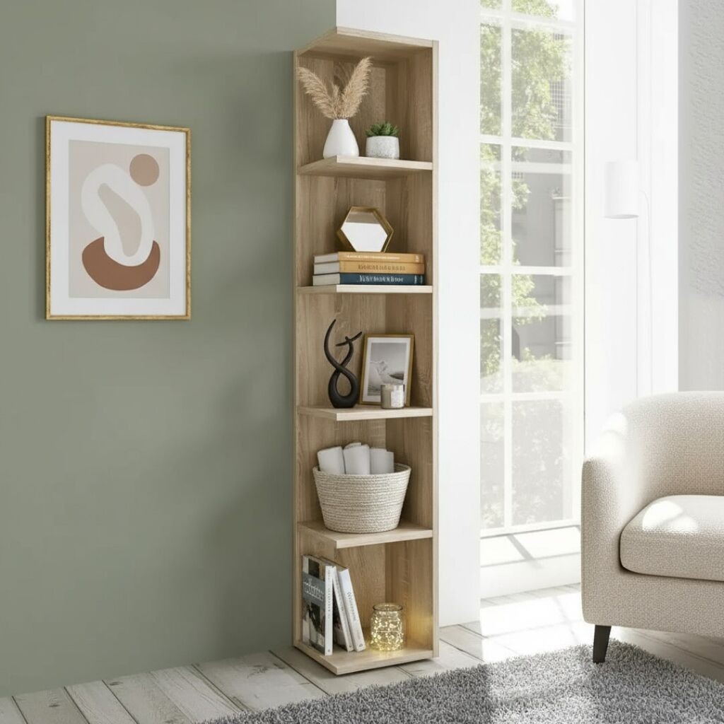 Sitonia Полица Агол сонома - 26 × 24 × 142 см