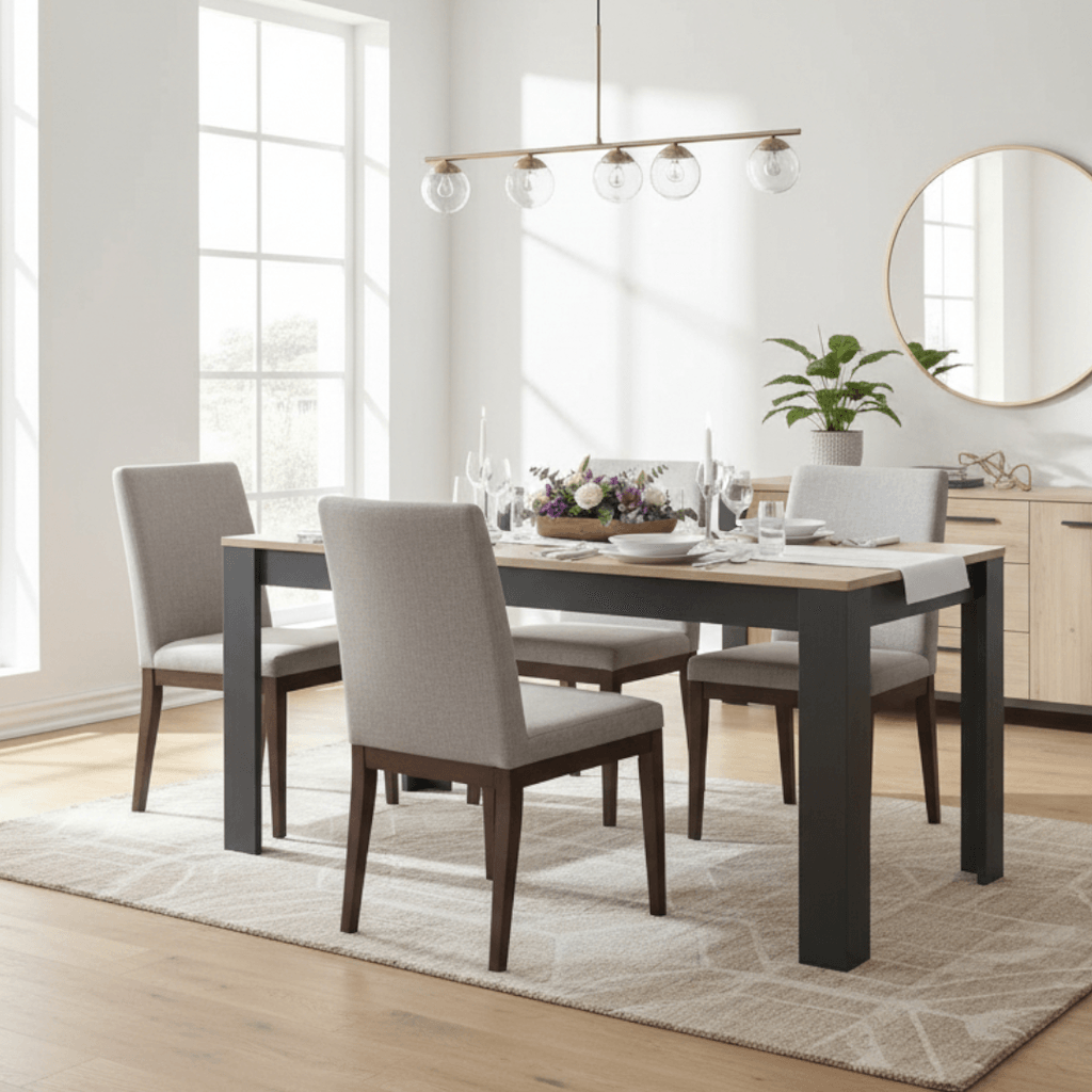 Sitonia Трпезариска маса Дина антрицит - 150 × 70 × 76 см