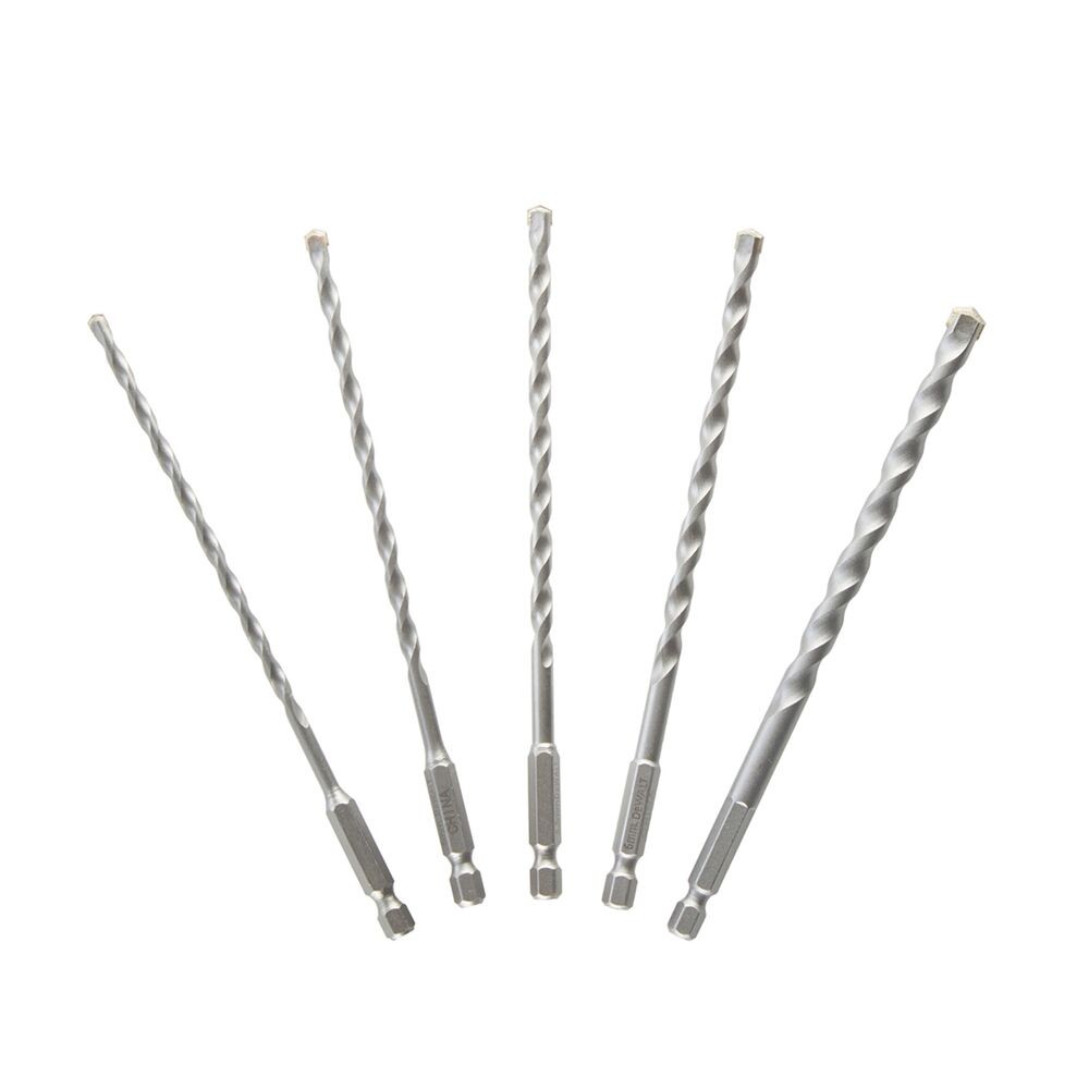 Dewalt Бургии со прифат 1/4 за бетон, дрво, пластика 5 pcs 4-8mm