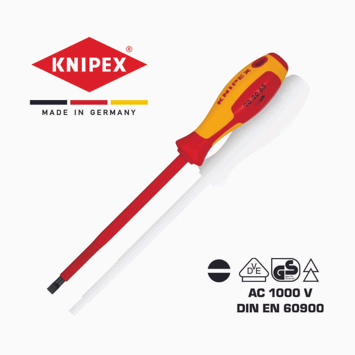 Knipex Одвртувач 6,5x262mm VDE 1000V