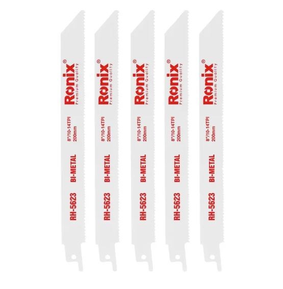 Ronix Сет листови за метал и пластика за реципрочна пила (лисичја опашка) 5 парчиња RH-5623