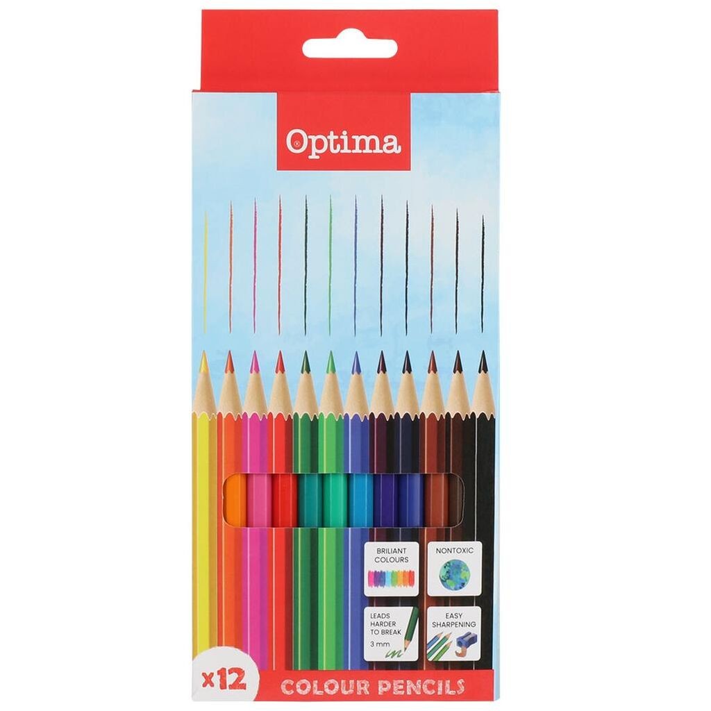 Optima Дрвени бои /12 оптима 100080