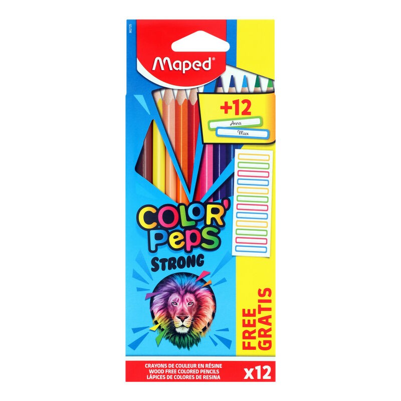 Maped Дрвени бои/12 стронг+гра. 862725