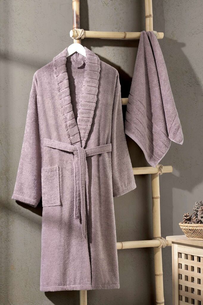 L'essentiel Maison Set Bademantil со пешкир Carla, Purple