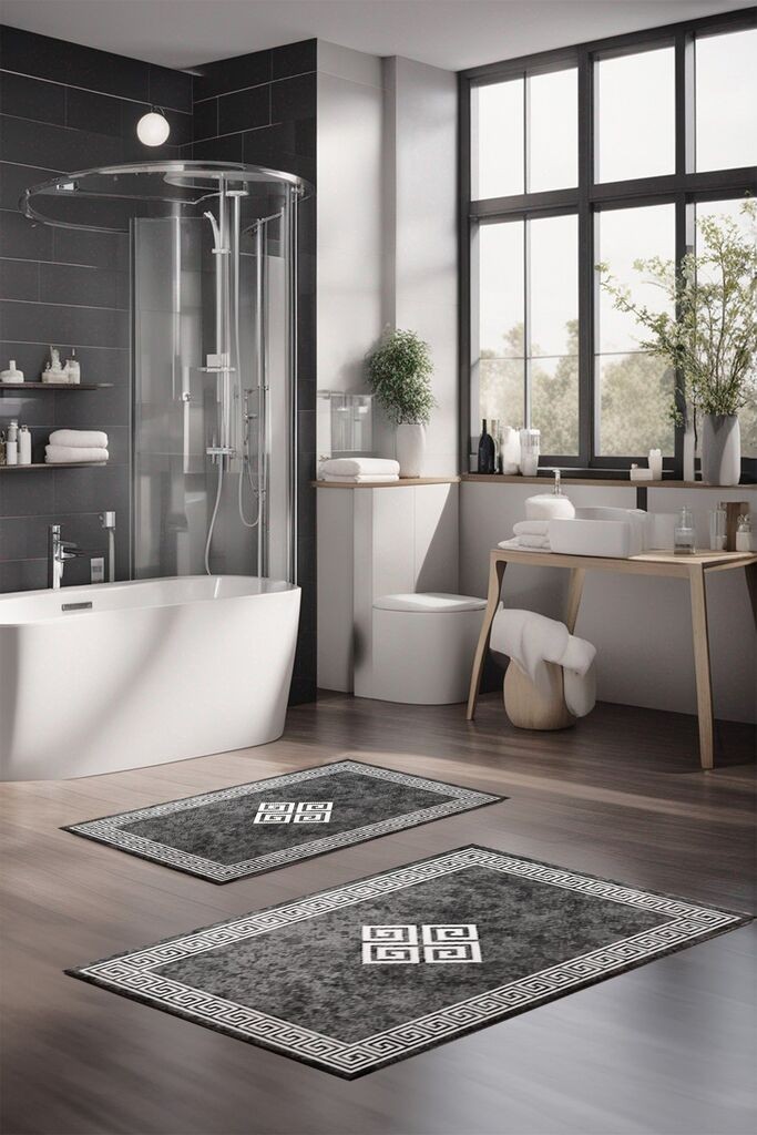 L'essentiel Maison сет Пастика за бања CT-5072, сиво-бела