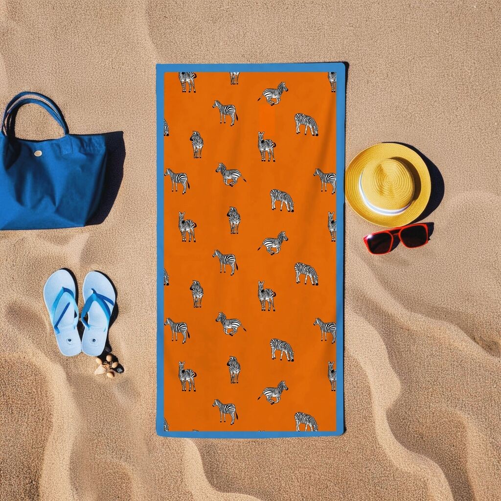 L'essentiel Maison Пешкир за плажа Зебра, 150x150 cm, портокалова