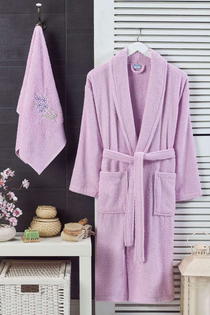 L'essentiel Maison Set Bademantil со пешкир Cora, Purple