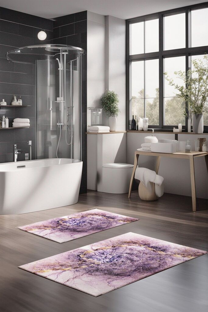 L'essentiel Maison Комплет мат за бања CT-5050, виолетова