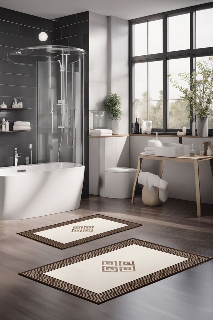 L'essentiel Maison Комплет подлога за бања CT-5071, кремасто-кафеава