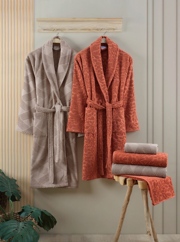 Комплет бањарки L'essentiel Maison Family со крпи Benito, антрацит-крем