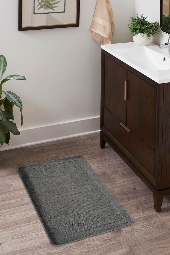 L'essentiel Maison Простирка за бања сјај, 60x100 cm, антрацит