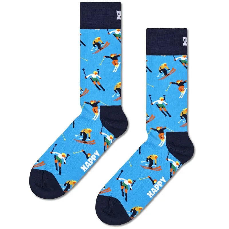 Машки чорапи Happy Socks Skiing Chalet, 2 пара, сини