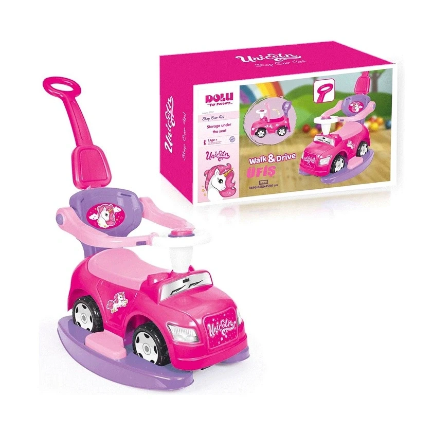 Dolu Avtomobil So Račka 4 Vo 1 - Roze