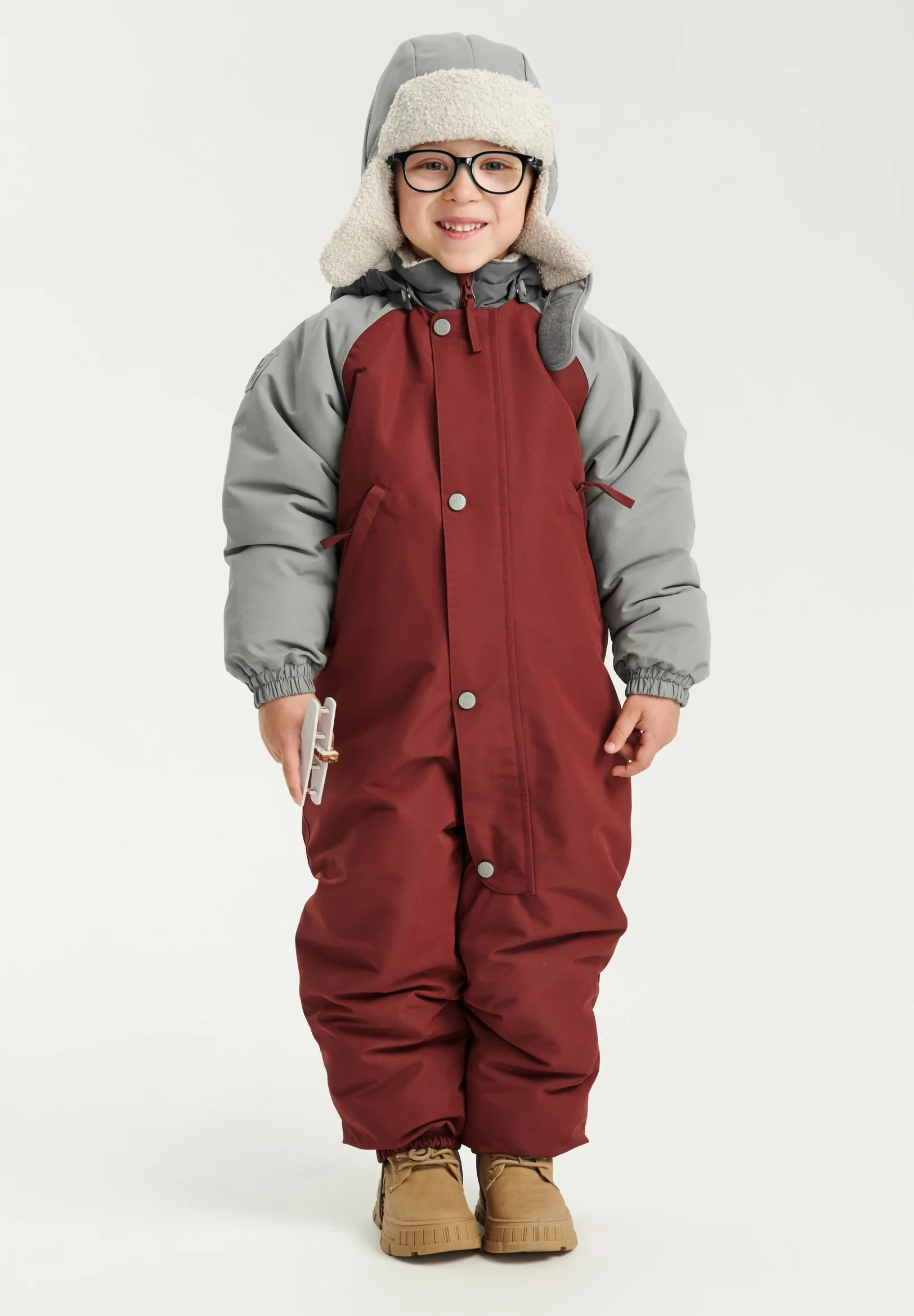 LEOKID Комбинезон Color block Redwood - Темно црвена - 92-98