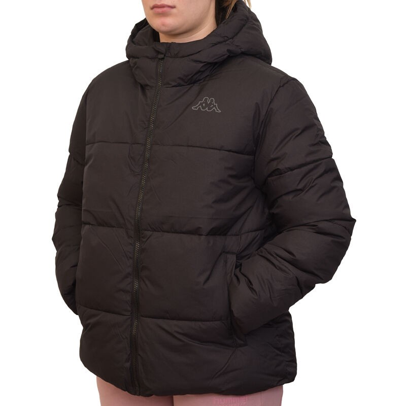 Женска јакна Kappa со лого на Fakra, црна