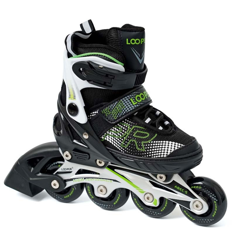 Ролерки Looper за момчиња во црна боја, црни