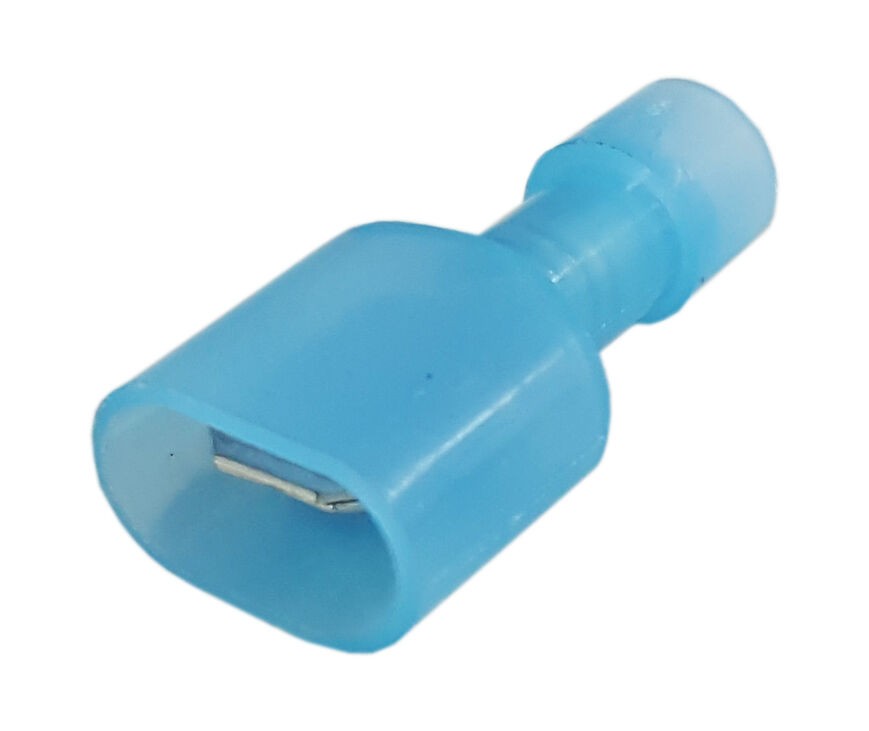 Alfa Electric Клема 6.3/0.8mm машка, сина, целосно изолирана ST-176