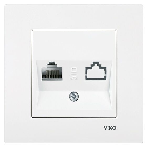 Alfa Electric Компјутерски приклучок CAT5 Kare бел Viko 90960032