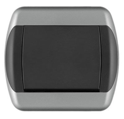 Metalka Majur Прекинувач наизменичен црно-сребро Royal ексклузив 15.72.005