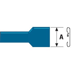 Alfa Electric Клема женска 6.3мм, CI сина 2.5mm² FDFD2-250 ST-185