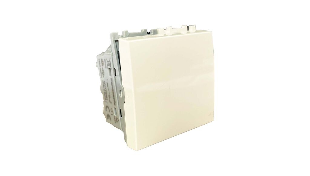 Alfa Electric Прекинувач модуларен 2M бел WVTT2001-9WH