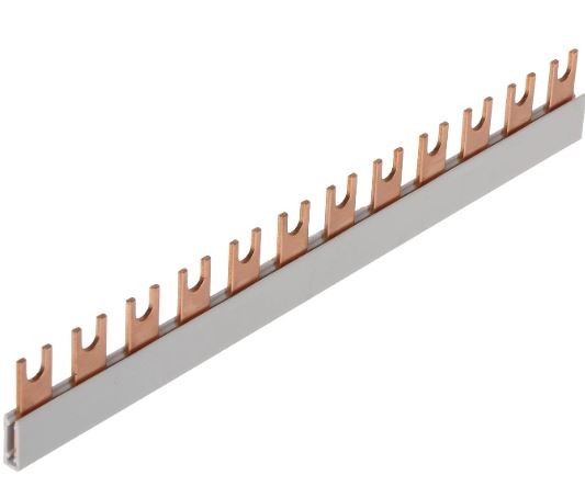 Alfa Electric Изолирана собирница 1-полна 63A, 210 mm, 12 заби – вилушка Technoplast