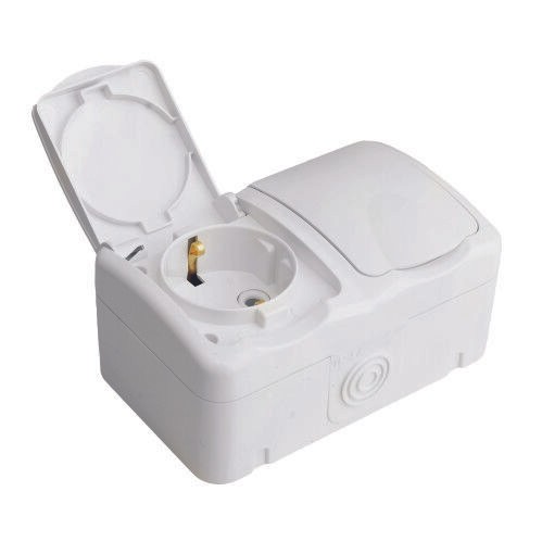 Metalka Majur Приклучница мини ОГ II шуко дупла, IP44 керамика 18.01.052