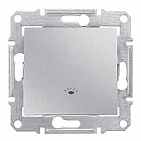 Schnaider Тастер светло алуминиум Sedna SDN0900160