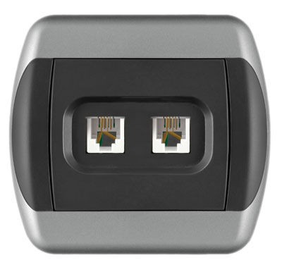 Metalka Majur Приклучок за телефон 2×623K, црно-сребро Royal Ekskluziv 15.72.072