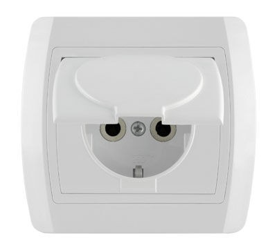 Metalka Majur Приклучница II шуко со бел капак статус 14.01.058