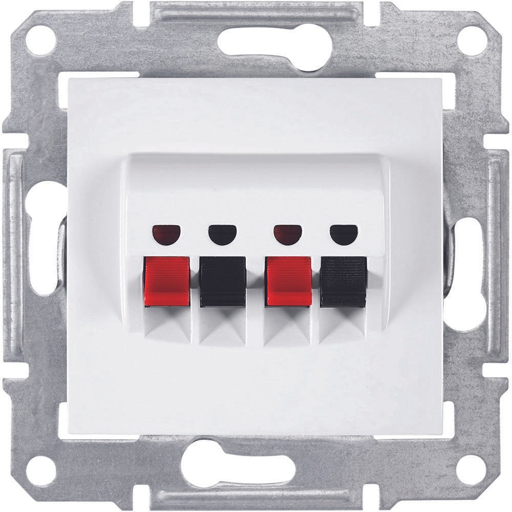 Schnaider Приклучница за звучник двоен Sedna бел SDN5400121