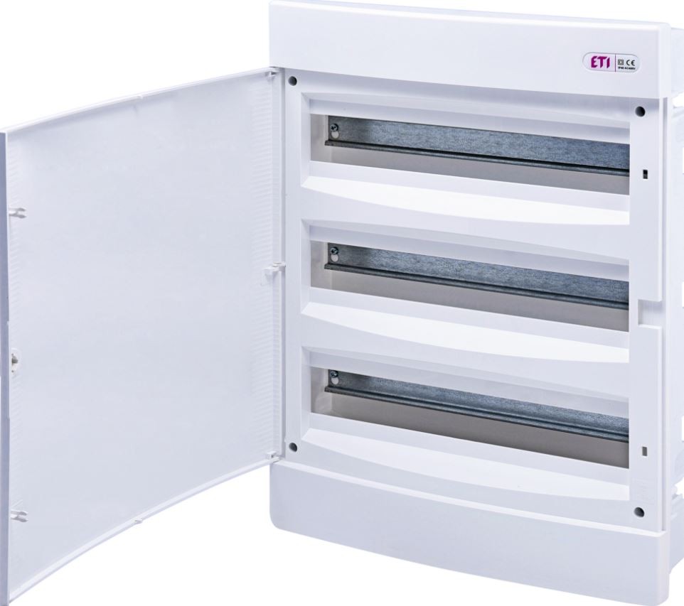 ETI Станбена табла В/З ECM 3×18PO бел капак 001101048