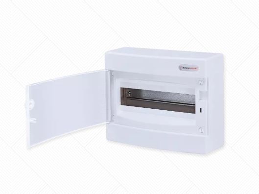 Alfa Electric Надградна табла ОГ 1x12 со бел капак Technoplast Н12CW