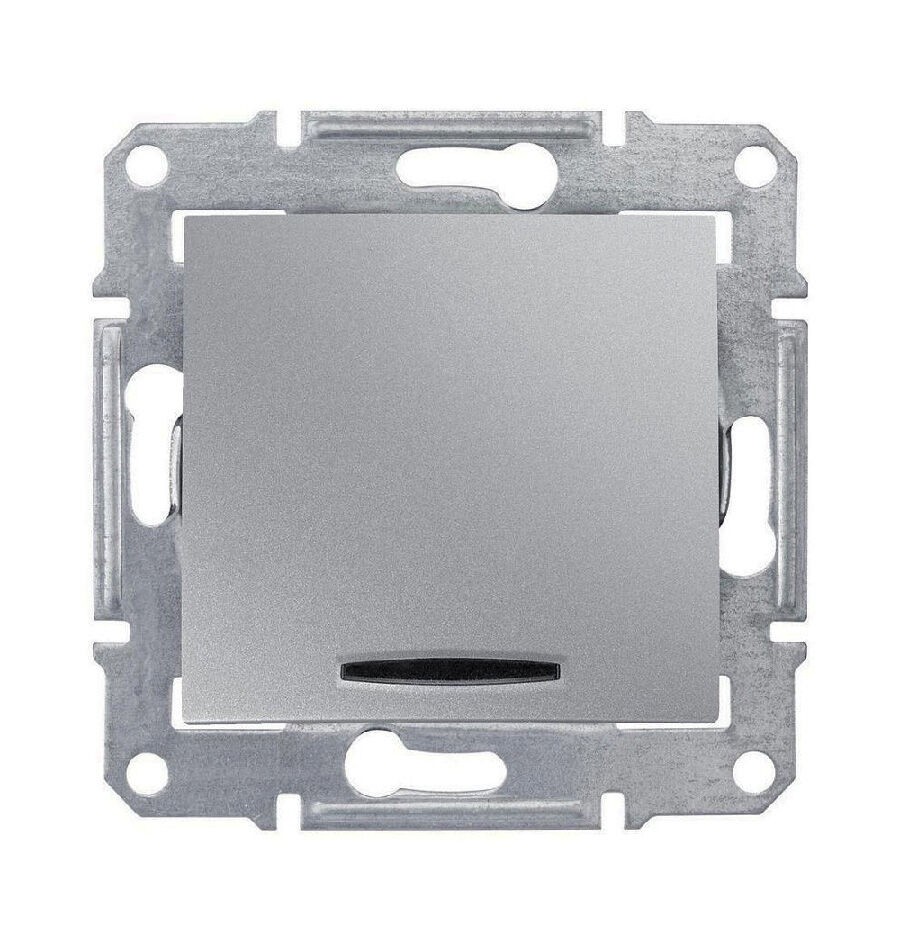 Schnaider Прекинувач обичен со сигнална Sedna алуминиум (SDN1400160)