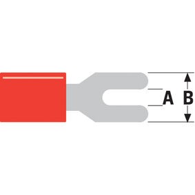Alfa Electric FAST ON fork 4.3mm, црвена ST-012