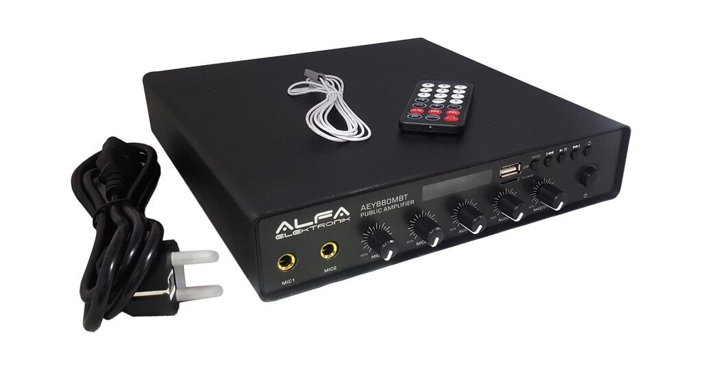 Alfa Electric AES880MBT, Појачало 50W + USB, MP3, FM, Bluetooth 100V линија