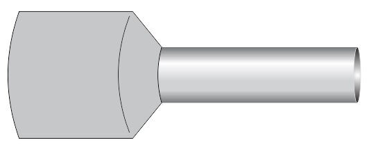 Alfa Electric Завршеток изолиран E4012, 4mm², сива боја