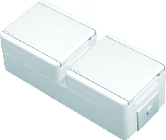 Tem Cates Приклучок вертикален шуко дупли ОГ бел II CF11PW 4315141