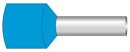Alfa Electric Завршеток изолиран E2512, 2.5mm², сина боја
