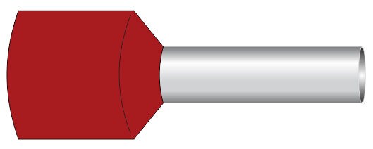 Alfa Electric Завршеток изолиран 1.5mm², црвен