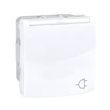 Schnaider Приклучница шуко 2M со капак бела MGU3.037.18TA