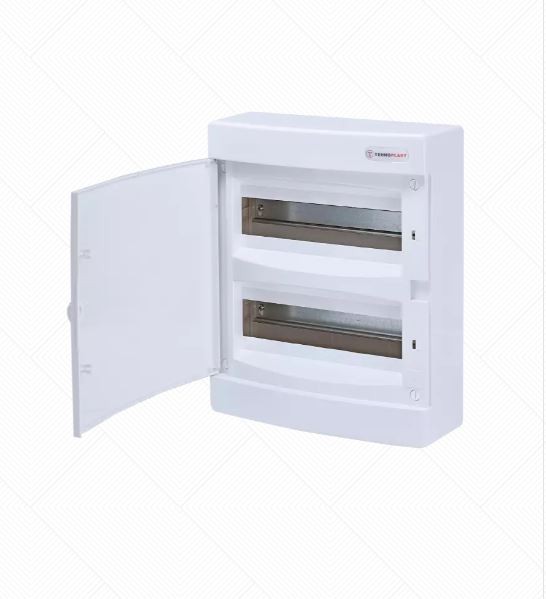 Alfa Electric Спратна табла вградна 2×12 бел капак Technoplast U24SB