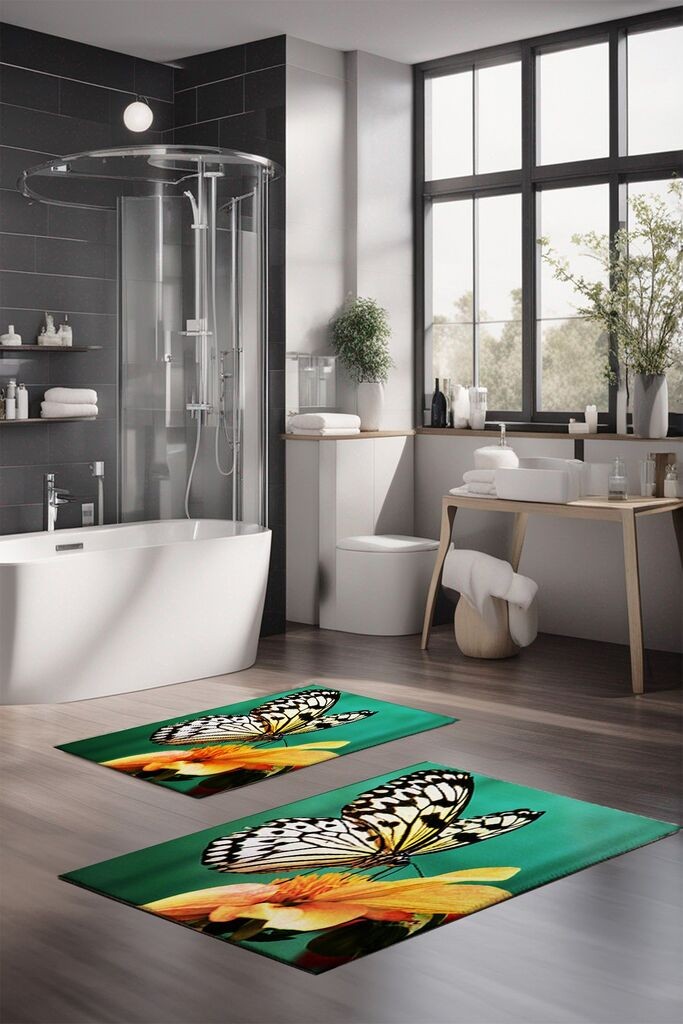 Комплет теписи за бања L'essentiel Maison CT-5104, 2 парчиња, шарени